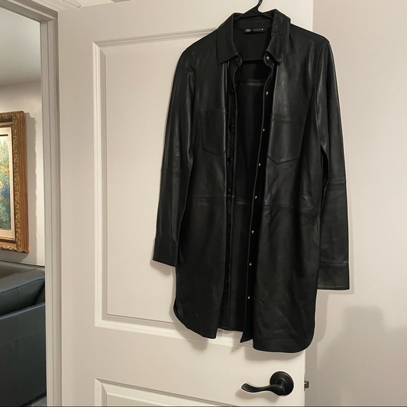 ZARA leather shirt dress - Picture 7 of 12